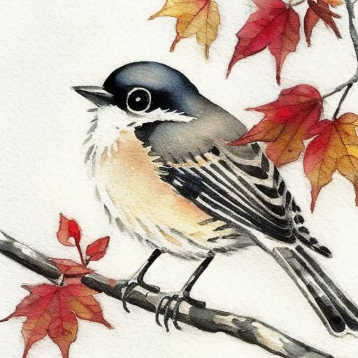 01385-953632137-bird, sparrow _lora_bird_0.8_Ink  wash  painting,autumn,.png